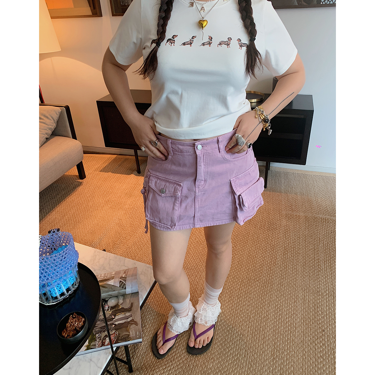 High Waist Plus Size Hot Girl Summer Skirt Pants - Trendy Half Skirt for Women - Fashionable Short Skirt 2025 High Waist Plus Size Hot Girl Summer Skirt Pants - Trendy Half Skirt for Women - Fashionable Short Skirt 2025