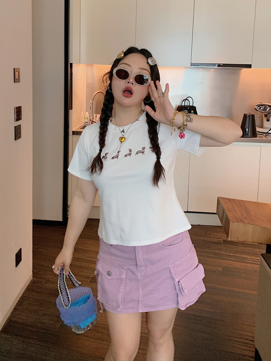 High Waist Plus Size Hot Girl Summer Skirt Pants - Trendy Half Skirt for Women - Fashionable Short Skirt 2025 High Waist Plus Size Hot Girl Summer Skirt Pants - Trendy Half Skirt for Women - Fashionable Short Skirt 2025