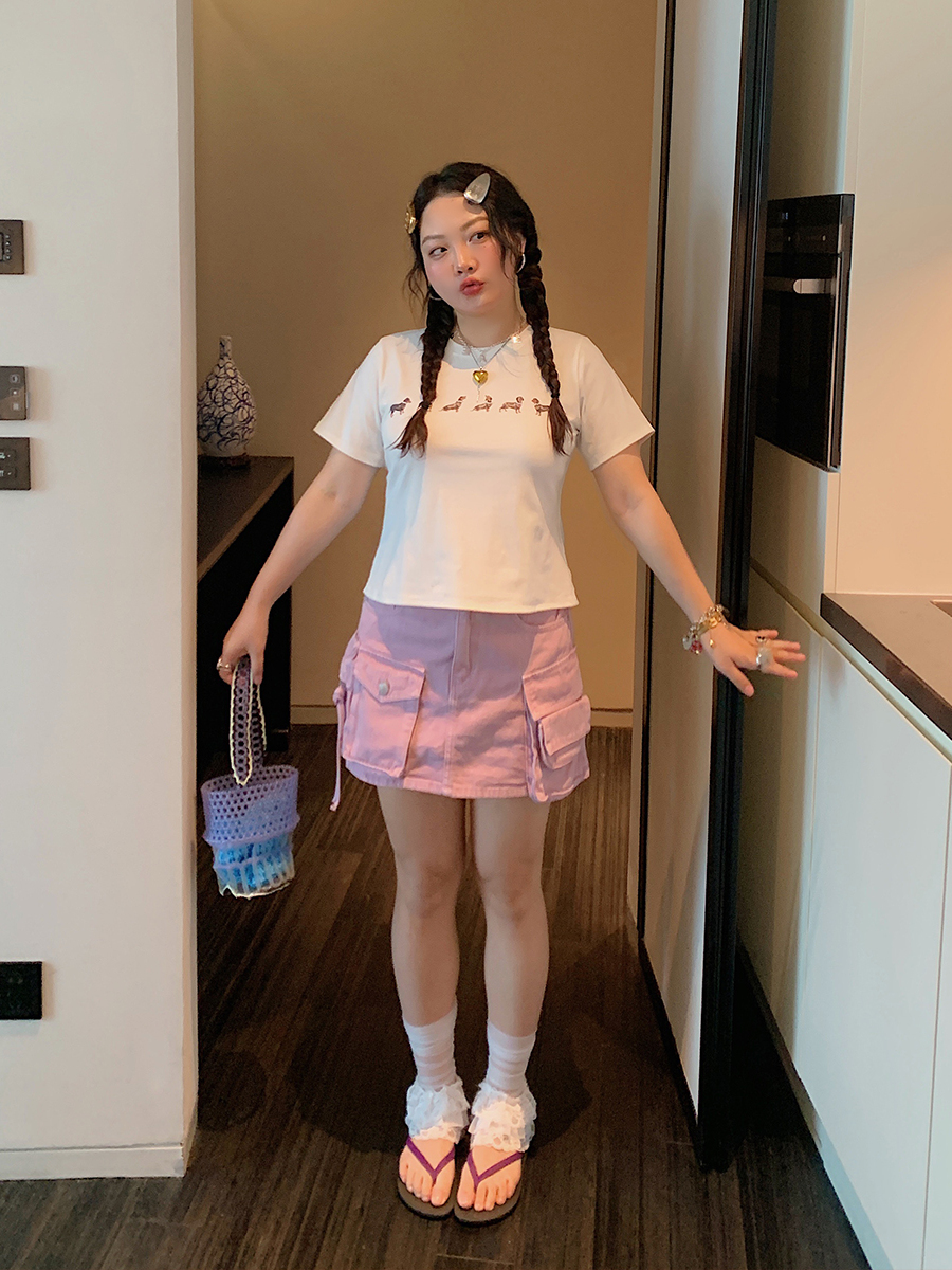 High Waist Plus Size Hot Girl Summer Skirt Pants - Trendy Half Skirt for Women - Fashionable Short Skirt 2025 High Waist Plus Size Hot Girl Summer Skirt Pants - Trendy Half Skirt for Women - Fashionable Short Skirt 2025