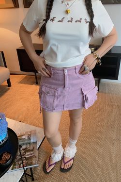 High Waist Plus Size Hot Girl Summer Skirt Pants - Trendy Half Skirt for Women - Fashionable Short Skirt 2025