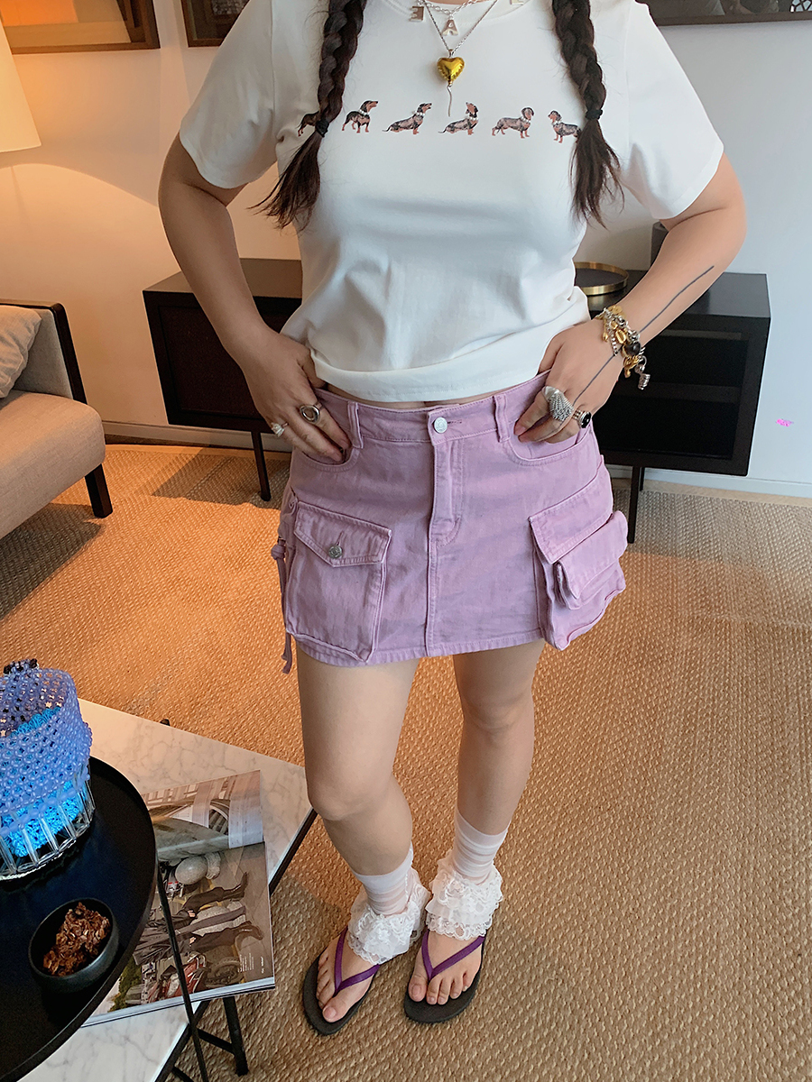 High Waist Plus Size Hot Girl Summer Skirt Pants - Trendy Half Skirt for Women - Fashionable Short Skirt 2025 High Waist Plus Size Hot Girl Summer Skirt Pants - Trendy Half Skirt for Women - Fashionable Short Skirt 2025