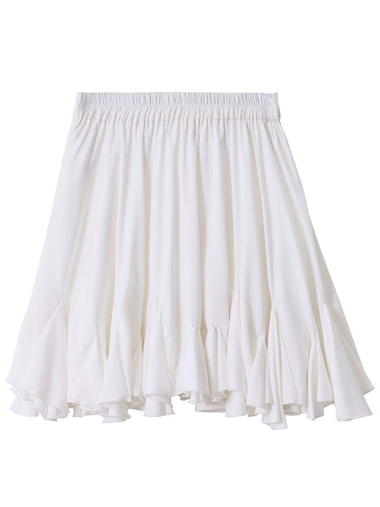 High-Waisted A-Line Half Skirt for Women, Plus Size Slimming White Skirt, Spring Summer 2025, Trendy Chic Style High-Waisted A-Line Half Skirt for Women, Plus Size Slimming White Skirt, Spring Summer 2025, Trendy Chic Style