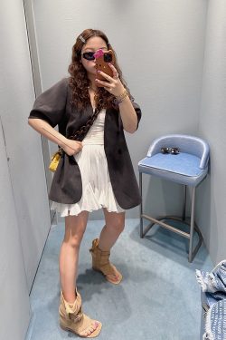 High-Waisted A-Line Half Skirt for Women, Plus Size Slimming White Skirt, Spring Summer 2025, Trendy Chic Style