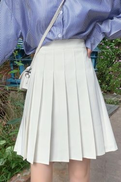 High-Waisted A-Line Pleated Skirt for Women, Plus Size Mid-Length Curvy Style, Autumn & Summer Essential