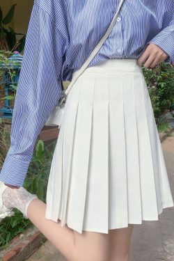 High-Waisted A-Line Pleated Skirt for Women, Plus Size Mid-Length Curvy Style, Autumn & Summer Essential