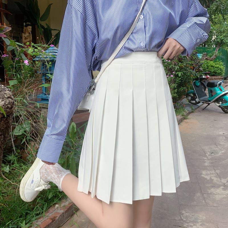 High-Waisted A-Line Pleated Skirt for Women, Plus Size Mid-Length Curvy Style, Autumn & Summer Essential High-Waisted A-Line Pleated Skirt for Women, Plus Size Mid-Length Curvy Style, Autumn & Summer Essential