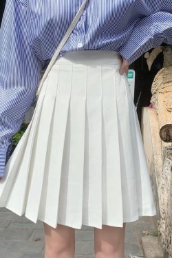 High-Waisted A-Line Pleated Skirt for Women, Plus Size Mid-Length Curvy Style, Autumn & Summer Essential