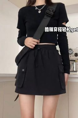 High-Waisted A-Line Plus Size Short Summer Skirt for Women - Slimming, Hip-Covering, Lightweight, Anti-Exposure Fashion