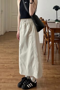 High-Waisted A-Line Skirt for Women - American High Street Style, Quick-Dry, Functional, Mid-Length, Slimming, Hip-Covering Design