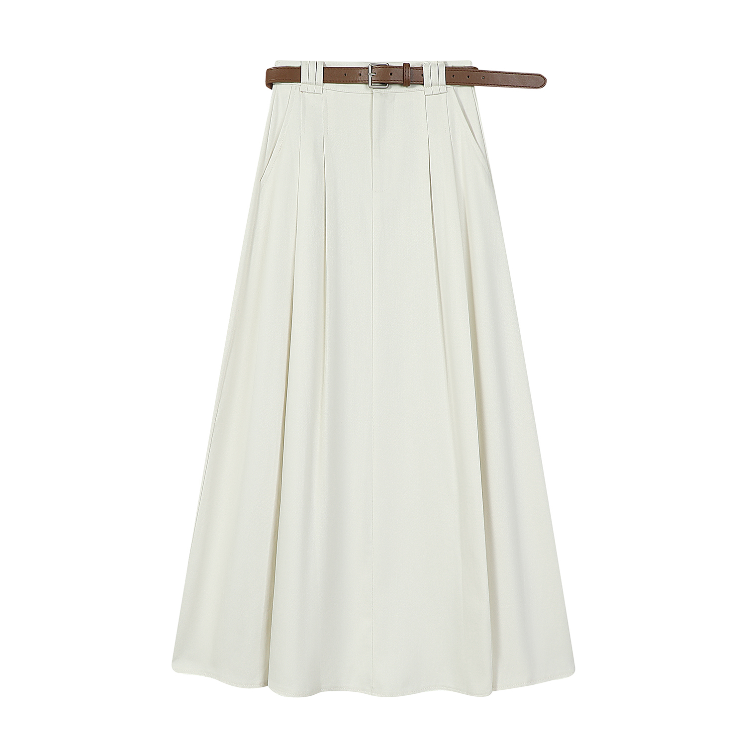 High-Waisted A-Line Skirt for Women - Simple College Style Mid-Length Umbrella Skirt for Spring/Summer 2025 High-Waisted A-Line Skirt for Women - Simple College Style Mid-Length Umbrella Skirt for Spring/Summer 2025