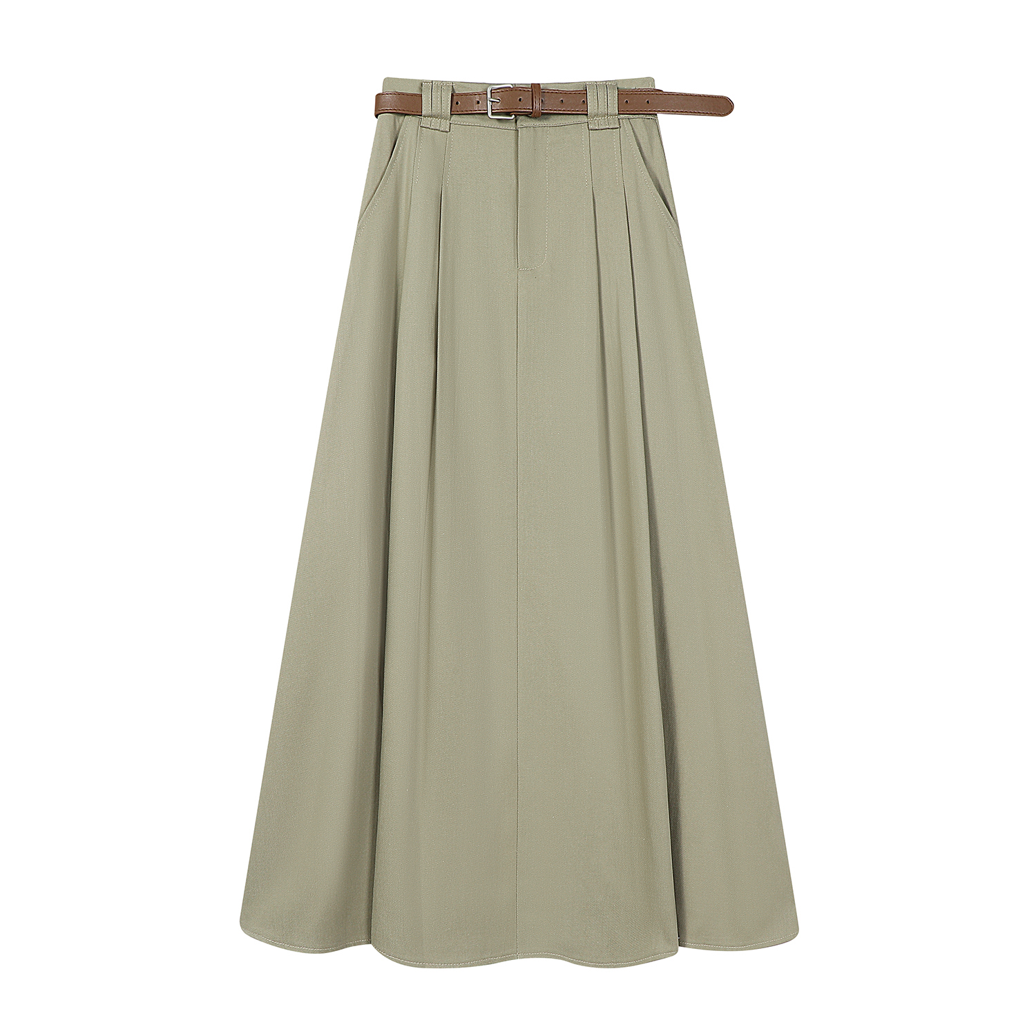 High-Waisted A-Line Skirt for Women - Simple College Style Mid-Length Umbrella Skirt for Spring/Summer 2025 High-Waisted A-Line Skirt for Women - Simple College Style Mid-Length Umbrella Skirt for Spring/Summer 2025