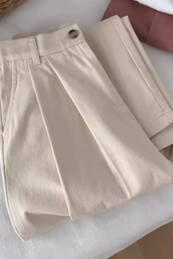 High-Waisted Black Plus Size Balloon Pants for Women - Casual Wide-Leg Nine-Point Trousers for Summer Style