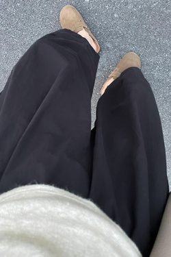 High-Waisted Black Plus Size Balloon Pants for Women - Casual Wide-Leg Nine-Point Trousers for Summer Style