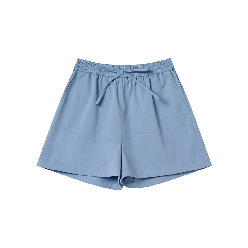 High-Waisted Blue Elastic Waistband Loose Sports Shorts for Women - Summer Slim-Fit Casual Athletic Shorts High-Waisted Blue Elastic Waistband Loose Sports Shorts for Women - Summer Slim-Fit Casual Athletic Shorts