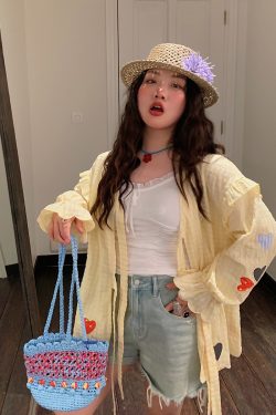 High-Waisted Distressed Denim Shorts for Women - Plus Size Trendy Summer 2025 Fashion