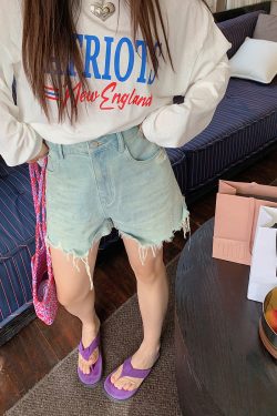 High-Waisted Distressed Denim Shorts for Women - Plus Size Trendy Summer 2025 Fashion