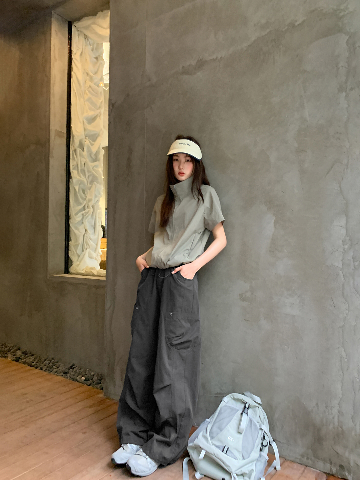 High-Waisted Draped Casual Work Pants for Women - American Style Metal Ring Rivet Design - Summer 2025 Fashion Trends High-Waisted Draped Casual Work Pants for Women - American Style Metal Ring Rivet Design - Summer 2025 Fashion Trends