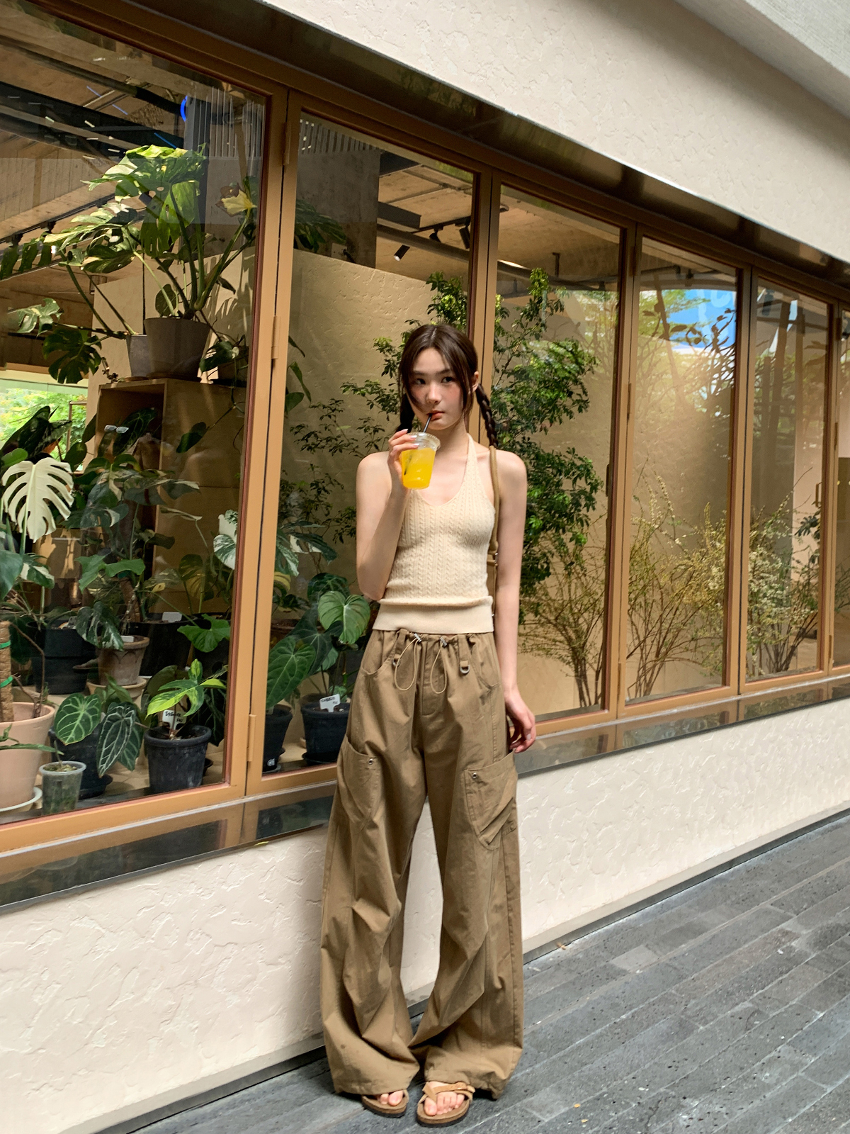 High-Waisted Draped Casual Work Pants for Women - American Style Metal Ring Rivet Design - Summer 2025 Fashion Trends High-Waisted Draped Casual Work Pants for Women - American Style Metal Ring Rivet Design - Summer 2025 Fashion Trends