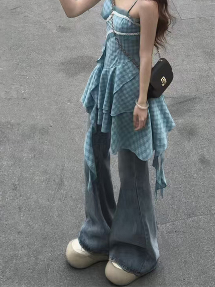 High-Waisted Flared Pants for Women - 2025 Plus Size Loose-Fitting Jeans, Comfortable and Stylish Slightly Flared Design High-Waisted Flared Pants for Women - 2025 Plus Size Loose-Fitting Jeans, Comfortable and Stylish Slightly Flared Design