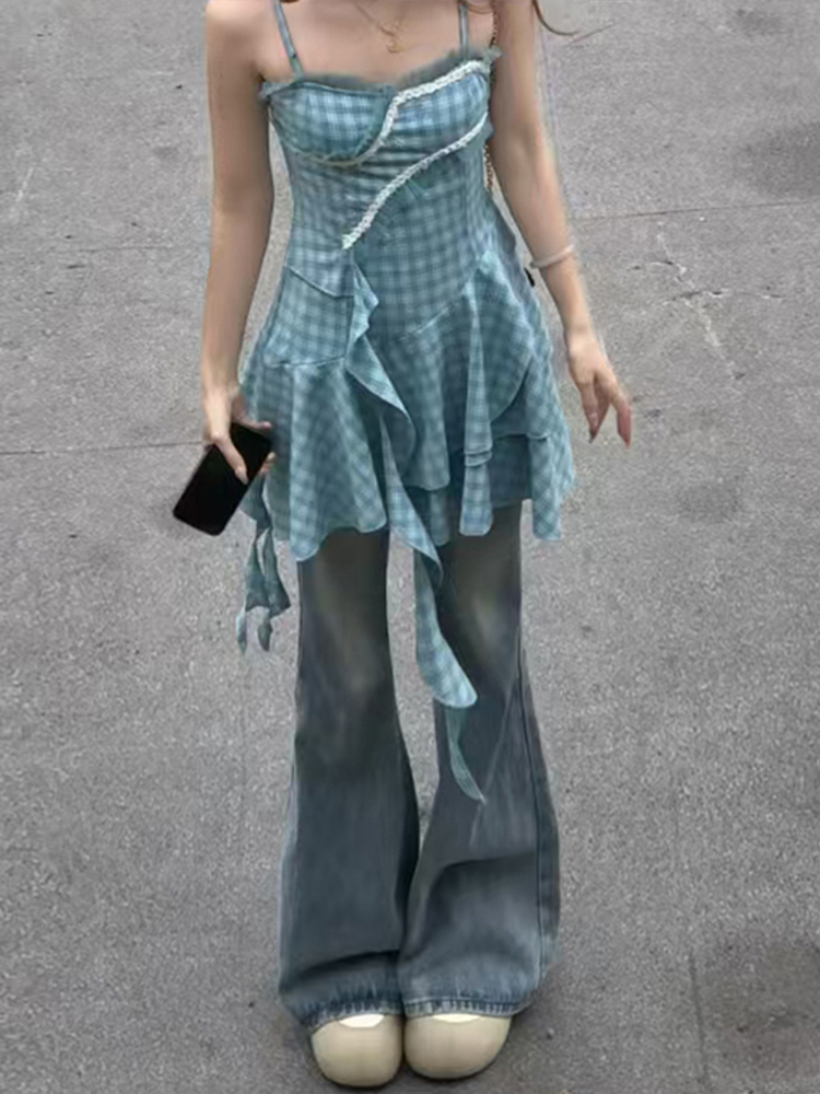 High-Waisted Flared Pants for Women - 2025 Plus Size Loose-Fitting Jeans, Comfortable and Stylish Slightly Flared Design High-Waisted Flared Pants for Women - 2025 Plus Size Loose-Fitting Jeans, Comfortable and Stylish Slightly Flared Design