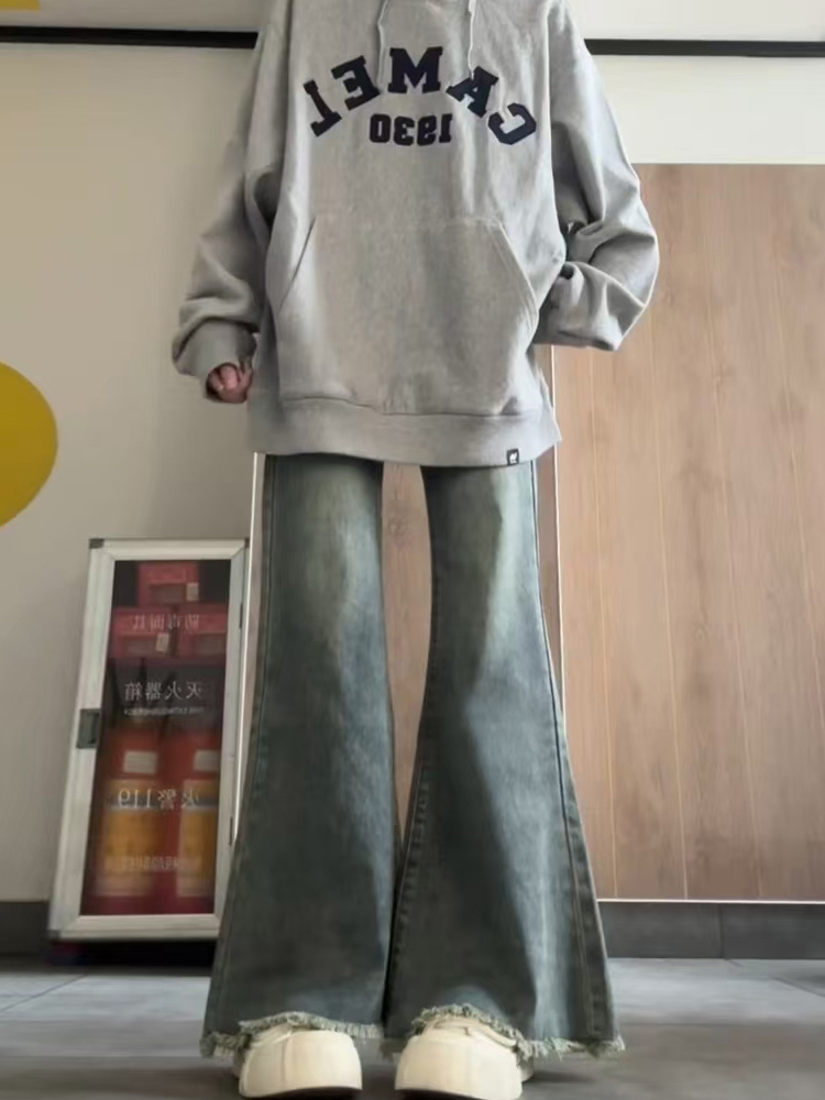 High-Waisted Flared Pants for Women - Loose Fit Denim Micro-Flare in 2025 Style, Perfect for Petite and Plus-Size Figures High-Waisted Flared Pants for Women - Loose Fit Denim Micro-Flare in 2025 Style, Perfect for Petite and Plus-Size Figures