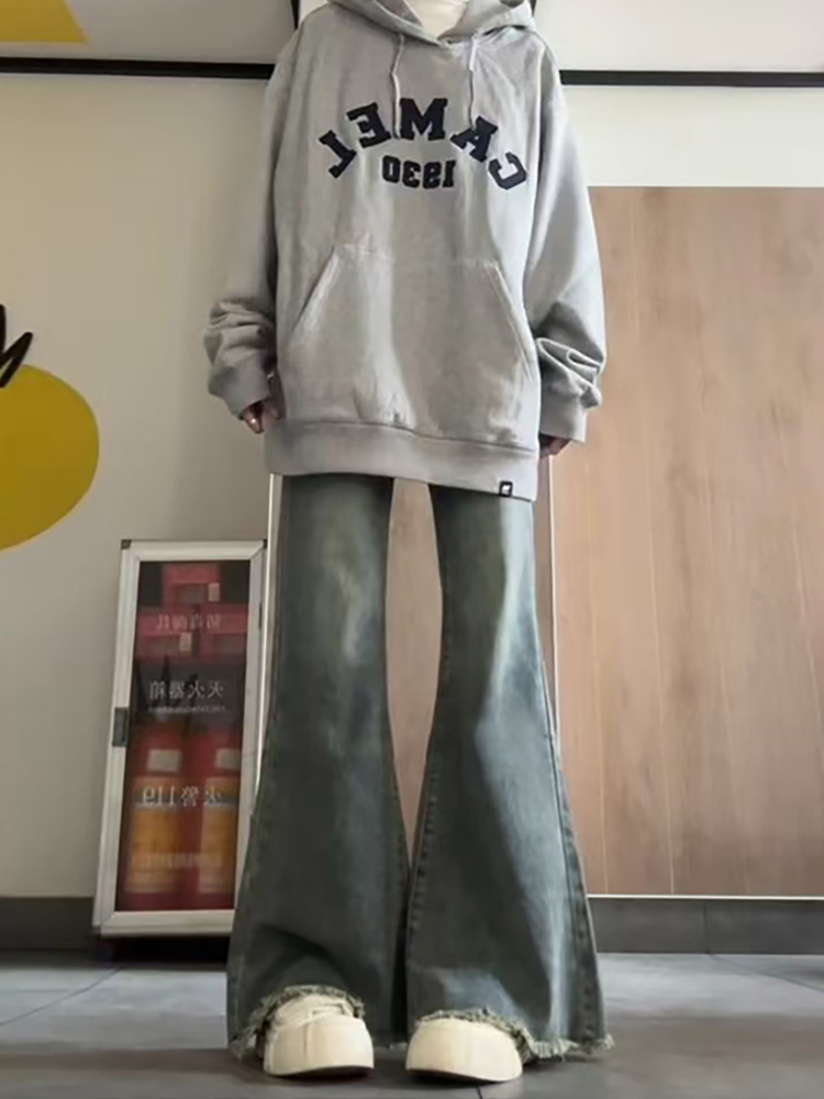 High-Waisted Flared Pants for Women - Loose Fit Denim Micro-Flare in 2025 Style, Perfect for Petite and Plus-Size Figures High-Waisted Flared Pants for Women - Loose Fit Denim Micro-Flare in 2025 Style, Perfect for Petite and Plus-Size Figures