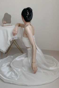 High-Waisted Jellyfish Floral A-Line Skirt - Slim Fit, Glossy Finish, Puff Style, Spring Summer Women's Fashion, Elastic Waist