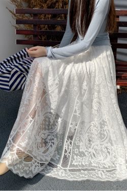 High-Waisted Lace Fairy Half-Length Qipao Underskirt - Elegant Drape Pleated Mesh A-Line Skirt for Chic Layering