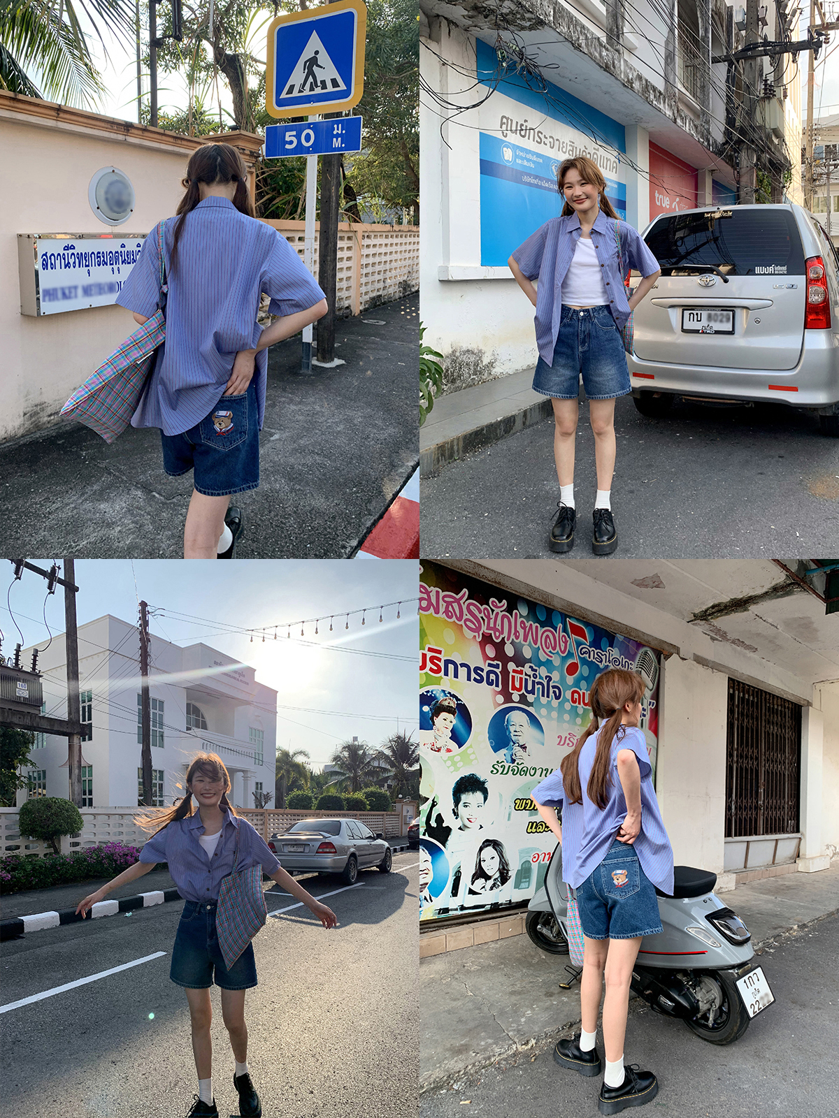 High-Waisted Little Bear Embroidered Pocket Denim Shorts for Women - Straight-Leg Petite 2025 Fashion Trend High-Waisted Little Bear Embroidered Pocket Denim Shorts for Women - Straight-Leg Petite 2025 Fashion Trend