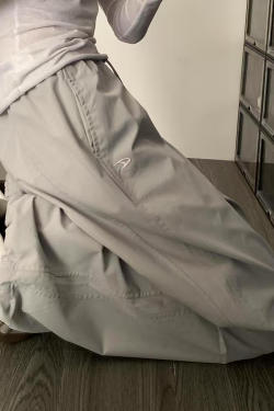 High-Waisted Loose Cargo Pants for Women - American Retro Spicy Girl Parachute Wide-Leg Sports Trousers