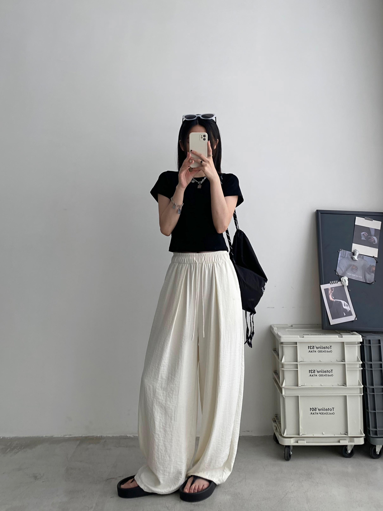High-Waisted Loose Fit Sun Grapefruit Summer Wide-Leg Pants - Casual Straight-Leg Drape Design for Versatile Styling High-Waisted Loose Fit Sun Grapefruit Summer Wide-Leg Pants - Casual Straight-Leg Drape Design for Versatile Styling