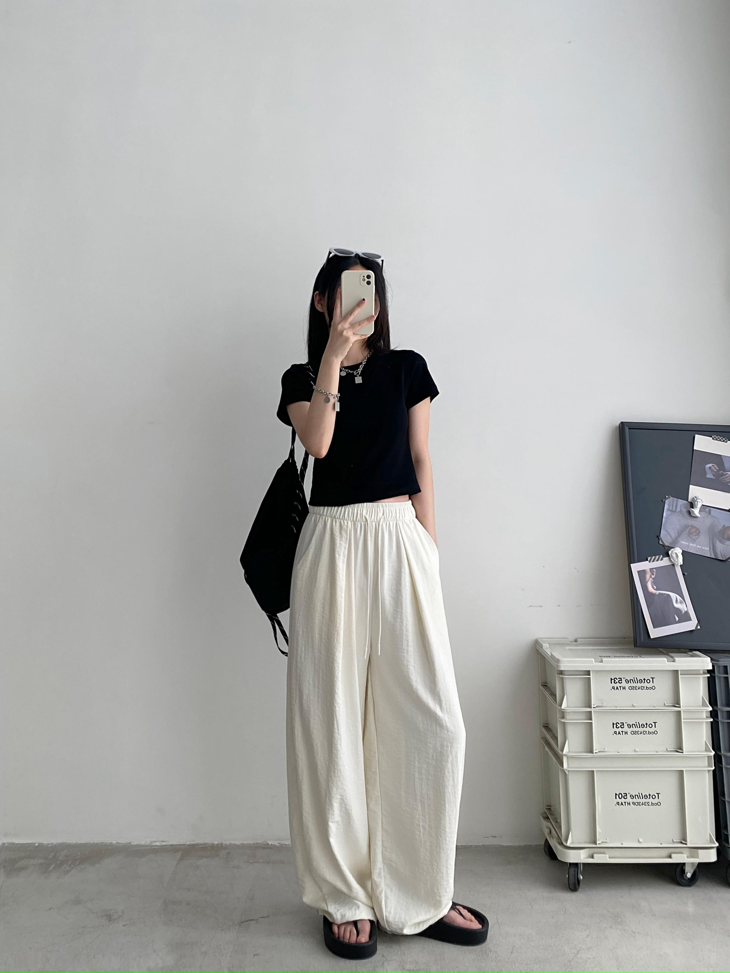 High-Waisted Loose Fit Sun Grapefruit Summer Wide-Leg Pants - Casual Straight-Leg Drape Design for Versatile Styling High-Waisted Loose Fit Sun Grapefruit Summer Wide-Leg Pants - Casual Straight-Leg Drape Design for Versatile Styling