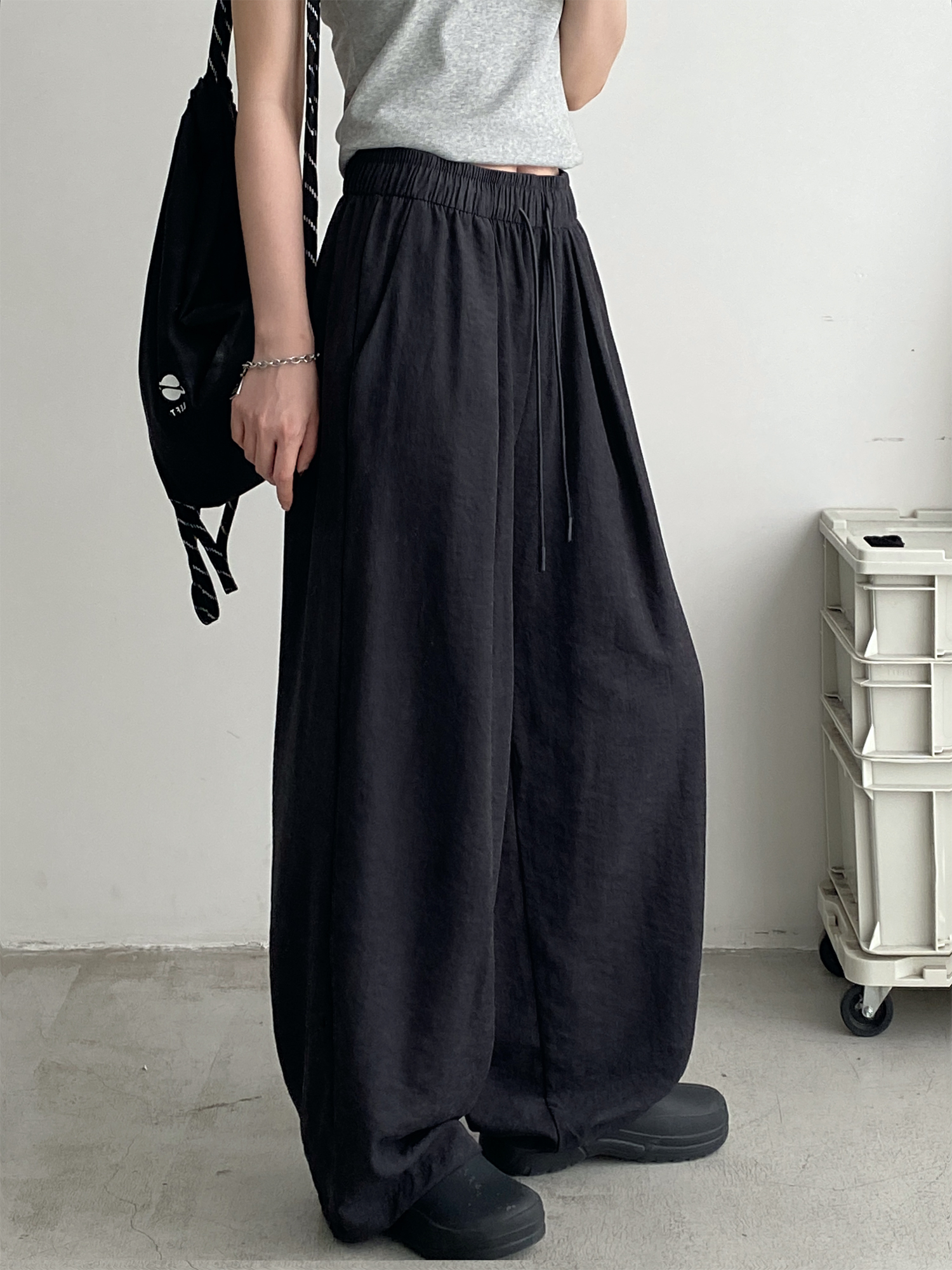 High-Waisted Loose Fit Sun Grapefruit Summer Wide-Leg Pants - Casual Straight-Leg Drape Design for Versatile Styling High-Waisted Loose Fit Sun Grapefruit Summer Wide-Leg Pants - Casual Straight-Leg Drape Design for Versatile Styling