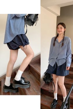 High-Waisted Niche Drawstring Flower Bud Shorts for Women - Slimming Casual Summer Style for Petite Sizes