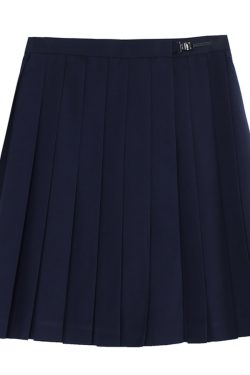 High-Waisted Pleated A-Line Skirt, Flared Design, Adjustable Cotton Midi Skirt for Spring and Summer 2025, Versatile and Slimming Style