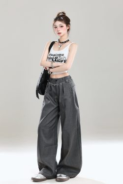 High-Waisted Retro Casual Pants for Women - Summer 2025 Ultra-Comfortable Loose Draped Design, Trendy American-Style Fashion