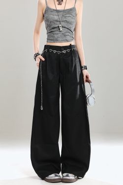 High-Waisted Retro Casual Pants for Women - Summer 2025 Ultra-Comfortable Loose Draped Design, Trendy American-Style Fashion