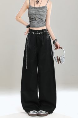 High-Waisted Retro Casual Pants for Women - Summer 2025 Ultra-Comfortable Loose Draped Design, Trendy American-Style Fashion