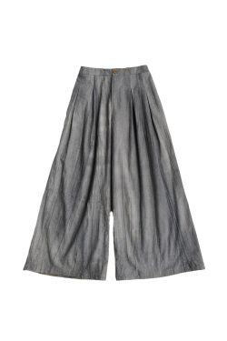 High-Waisted Retro Tie-Dye Casual Pants for Women - Vintage Inspired Loose Wide-Leg Spring Fashion