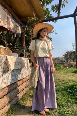 High-Waisted Retro Tie-Dye Casual Pants for Women - Vintage Inspired Loose Wide-Leg Spring Fashion