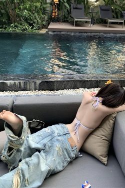 High-Waisted Ripped Jeans for Women - Summer Slim Fit Wide-Leg Pants - Trendy 90s Style Hot Girl Fashion