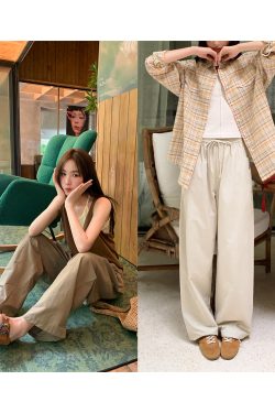 High-Waisted Slim Straight Multi-Pocket Casual Pants for Women - Summer Style, Narrow Edge Design, Trendy and Comfortable