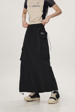 High-Waisted Vintage-Inspired Quick-Dry Work Skirt for Women - Casual Cool Slim Long Skirt, Perfect for American Style Outfits