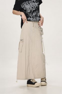 High-Waisted Vintage-Inspired Quick-Dry Work Skirt for Women - Casual Cool Slim Long Skirt, Perfect for American Style Outfits