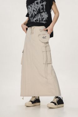 High-Waisted Vintage-Inspired Quick-Dry Work Skirt for Women - Casual Cool Slim Long Skirt, Perfect for American Style Outfits