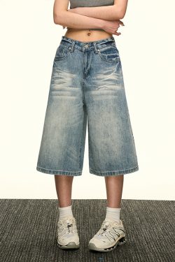 High-Waisted Vintage Washed Denim Pants for Women - Summer Spicy Girl Slim Loose Straight Wide-Leg Trousers