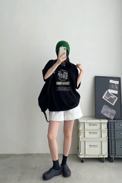 High-Waisted White Casual Shorts for Women - Minimalist Loose Elastic Waist, Slimming Sun Grapefruit Style, Versatile Summer Fashion