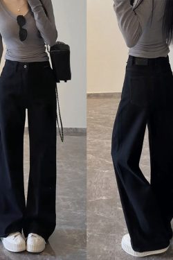 High-Waisted White Straight-Leg Loose Jeans for Women, Plus Size, Flattering Wide-Leg Style, 2025 Trendy Fashion