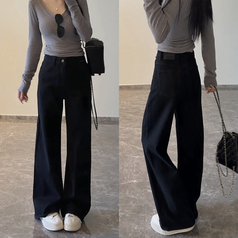 High-Waisted White Straight-Leg Loose Jeans for Women, Plus Size, Flattering Wide-Leg Style, 2025 Trendy Fashion High-Waisted White Straight-Leg Loose Jeans for Women, Plus Size, Flattering Wide-Leg Style, 2025 Trendy Fashion