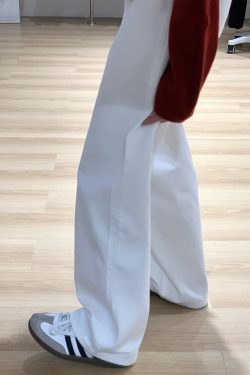 High-Waisted White Straight-Leg Loose Jeans for Women, Plus Size, Flattering Wide-Leg Style, 2025 Trendy Fashion